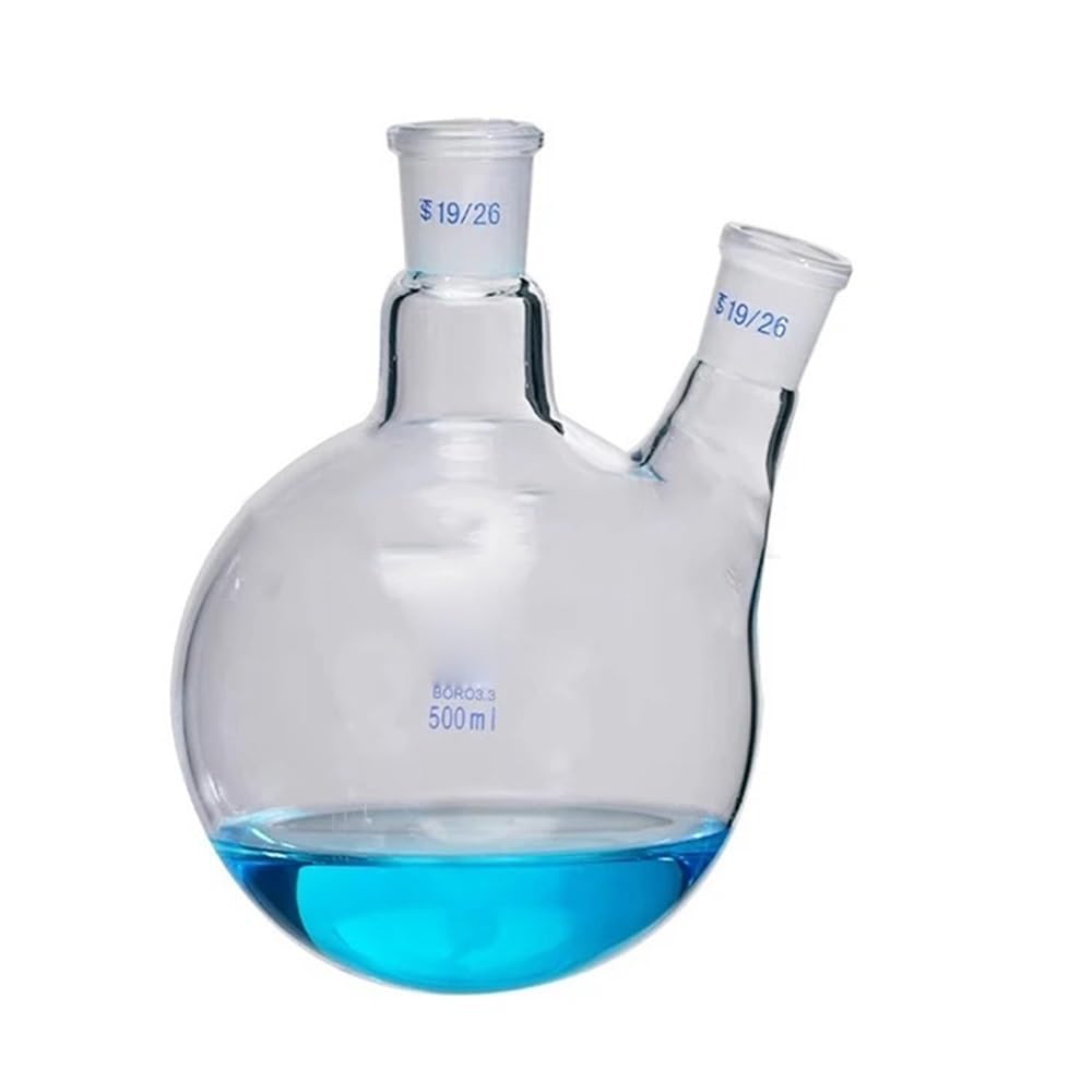 Glassware Labware 1pcs 50ml-1000ml #24 Laboratory Distillation Flask Lab Straight/Oblique 2 Necks Round Bottom(250ml Type-2)