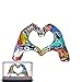 Hearts Hands Sculpture Decor - Love Hands Statue Room Decoration, Finger Modern Statue, Heart Shaped Hand Ornament Living Room Decoration | Colorful Painting Heart Hand Sculptures, Love Gesture Pop