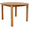   Sunnydaze-Meranti-Wood-Round-Outdoor-Dining-Table-with-Umbrella-Hole-Teak-Oil-Finish-42-Inch