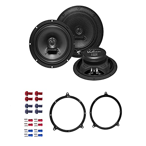 Hifonics VX 62 Lautsprecher mit Einbauset kompatibel mit Audi A4 Avant B5 (8D) 1995-2001 Türen vorne/hinten 360 Watt 165mm 2 Wege Koax