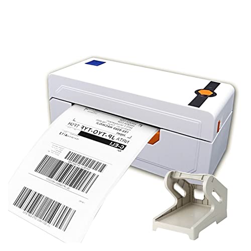 Image of 4 Inch Thermal Barcode Label Printer Commercial Grade High Speed Printer Compatible with USPS Barcode Printer 4x6 Printer(USB and Holder White)