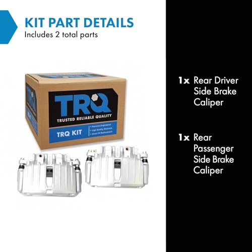 Image of TRQ Rear Brake Caliper Set Compatible with 02-06 Cadillac 00-06 Chevrolet GMC