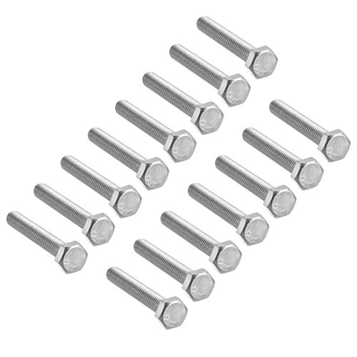 Image of uxcell M8x50mm Hex Bolts 304 Stainless Steel Hexagon Screw Bolt 15pcs