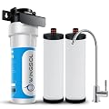 WINGSOL WINGSOL Under Sink Water Filter with Faucet, NSF/ANSI 53&42, Reduce 99.99% Lead, Chlorine, Heavy Metals, Anti-Clogged No-Crack No-Leak, Easy Change, Life Indicator, 2 Filter Cartridges Include