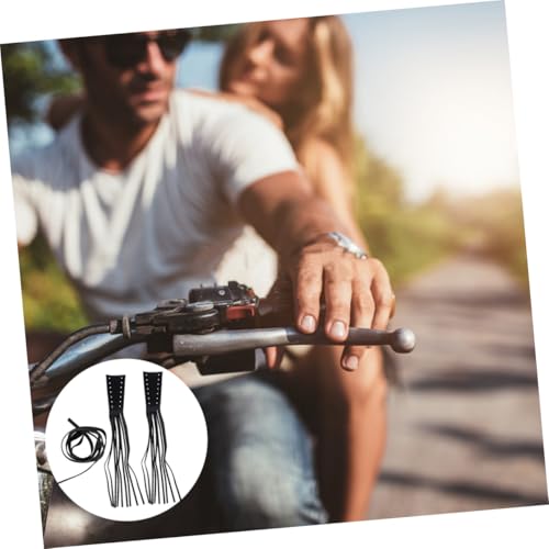 Couvre-leviers pour moto franges et pompons décoratifs guidon