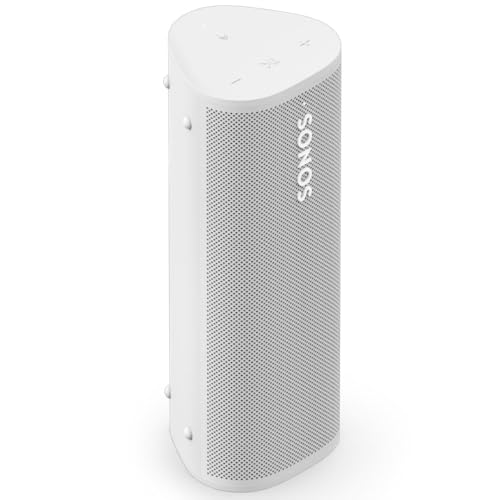 Image of Sonos Roam 2 - Lightweight Portable Waterpoof Speaker with Bluetooth, WiFi, 10 Hour Battery Life and Voice Control for Home and Outdoor Use - White