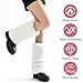 APLZGMG Fuzzy Leg Warmers for Women, Furry Leg Warmers, Faux Fur Boot Covers, Cozy Fur Legs Warmer for Winter Fashion Party(White Dye Tip)