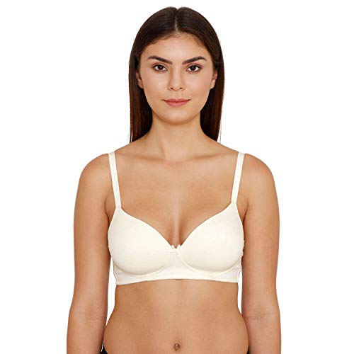 Image of Zivame Padded Non Wired 3 /4th Coverage T-Shirt Bra-Whisper White