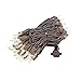Novelty Lights 100 Light Clear Christmas Mini Light Set, Brown Wire, 34' Long