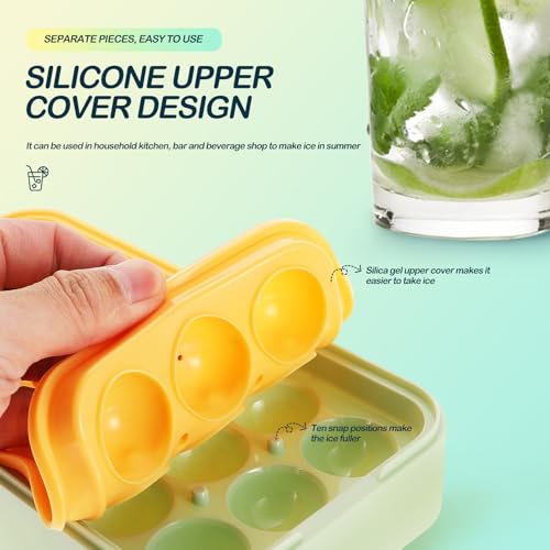 Molde Garneck para bolas de hielo con tapa, silicona miniatura 3