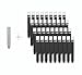 Jinhao 10 Fountain Pen Ink Cartridge Set – 36 PCS Black Ink Cartridges + 1 PCS Metal Protector, 5.5mm Bore Diameter Quick-Drying Ink Refill for Retractable Pen (Black)
