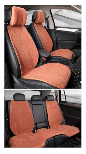 Housse de siège auto universelle daim orange pour réparer et protéger vos sièges usés