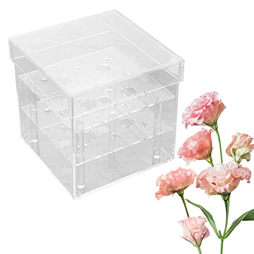 Vaso de flor de acrílico transparente,Floreira Transparente Moderna 2 Pisos | Vaso para peças centra