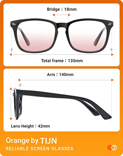 image for TIJN Blue Light Blocking Glasses for Women Men Clear Frame Square Nerd