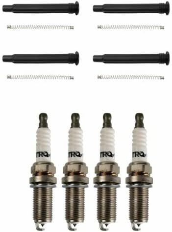 Ignition Coil Boots & Iridium Spark Plug Kit Set Compatible with Chrysler Dodge Jeep