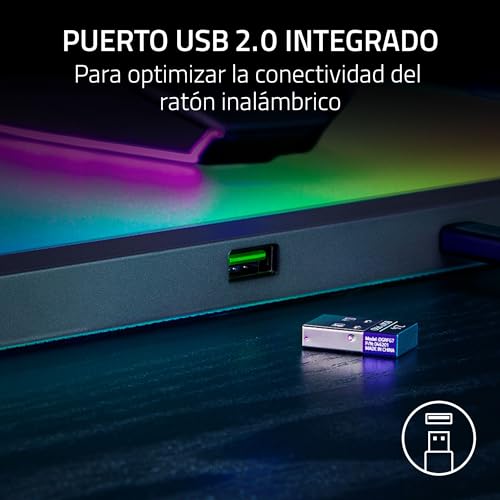 Alfombrilla de ratón para juegos Razer Firefly V2 Pro con retroiluminación RGB y puerto USB 6
