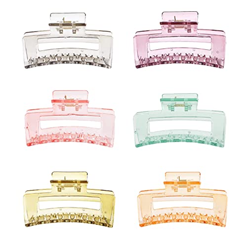 2023 New Jelly Hair Clips,Acrylic Black Hair Clips，Wonderful Gift,Strong Hold Claw Hair Clips For Women Thick Hair & Thin Hair, Cute Color #TOP1