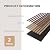 POHARE Wood Slat Wall Panels, 2 Pack Accent Decorative Acoustic Wood Slats for Wall and Ceilings, Acoustic Panels for Interior Wall Décor on Felt Back Board, Walnut, 8 x 1 ft