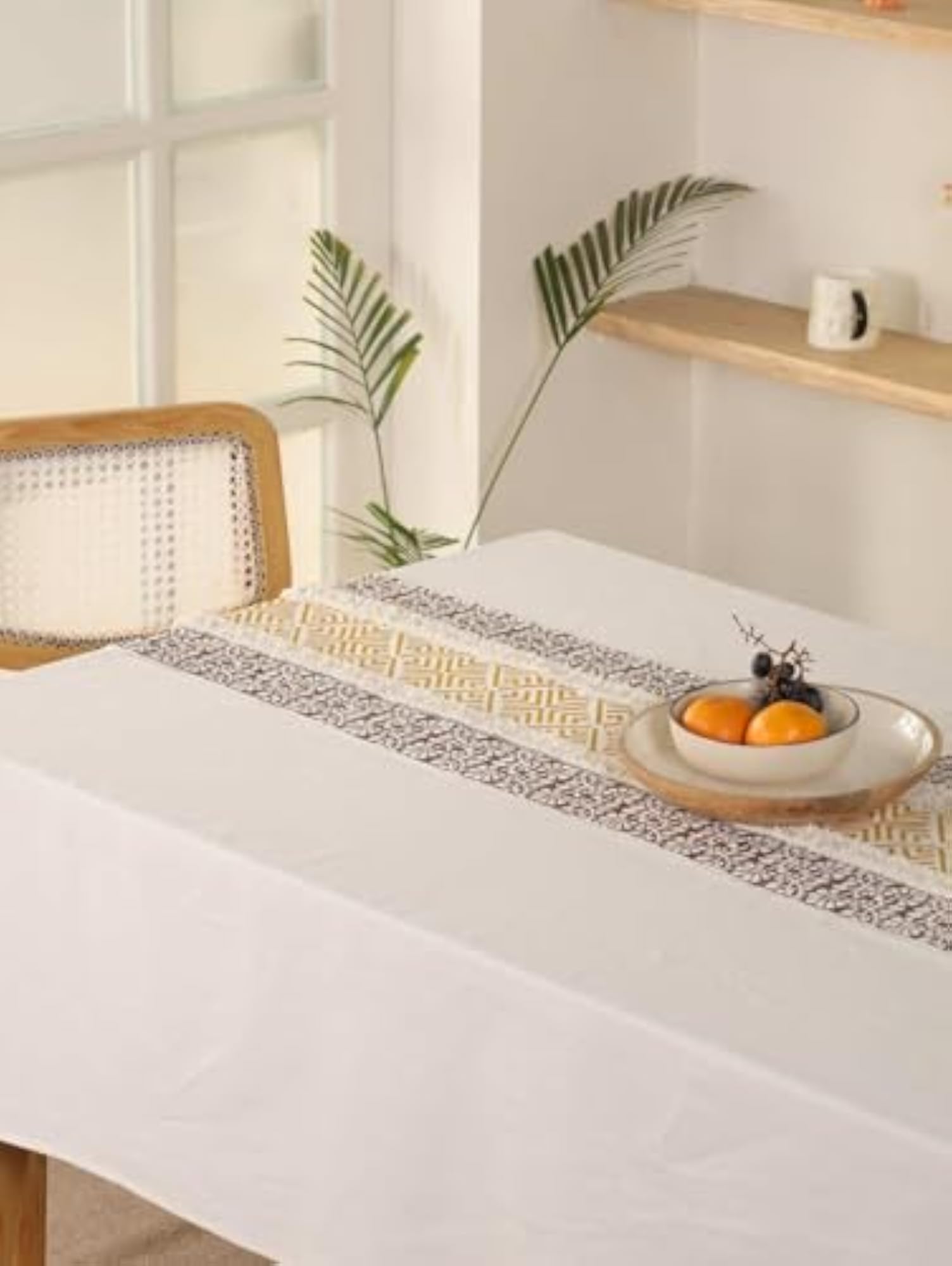 Modern Cotton Table Runner for Center Table, Luxury Decor