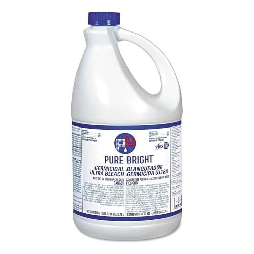 Boardwalk Pure Bright Liquid Bleach, 1 Gallon Bottle, 4/Carton (BLEACH4)