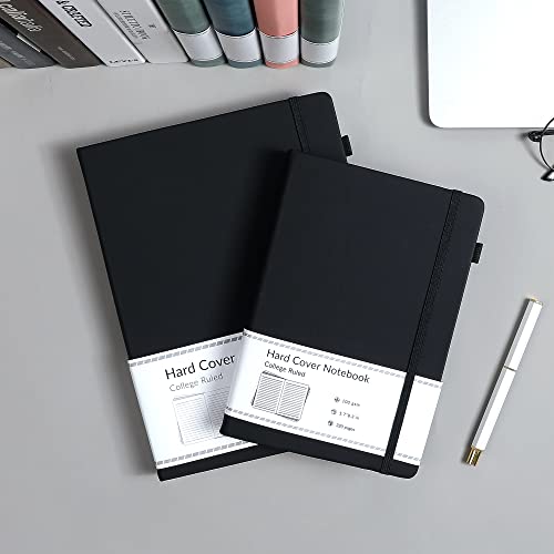 CAGIE Caderno pautado, caderno pautado universitário de 320 páginas, diário grosso de papel 100 g/m²