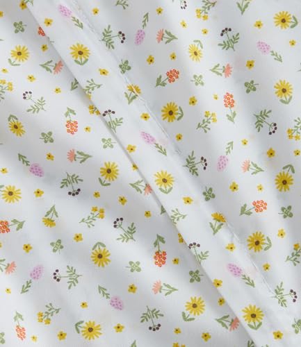 Image of Duvet Cover King Size - Floral Duvet Cover Set - 3 Piece - Little Blooms | Soft Floral Duvet Cover 104 x 90 with 2 Pillow Shams, Comfy Floral Bedding Set, Hotel Luxury with Zipper Closures & Ties
