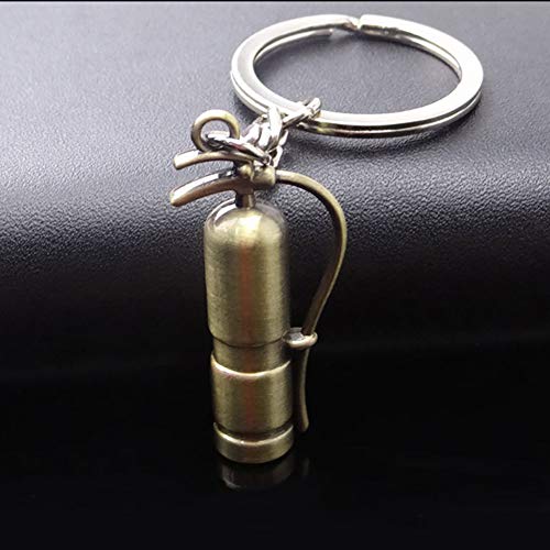 kaaka Creative-Design Fire Extinguisher Key Chain,Commemorative Meaning Gift,Decor for Key,Exquisite Copper Color Keychain Antique Copper
