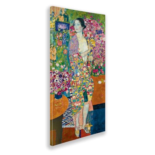 Giallobus - Obraz - Gustav Klimt - Tancerz - Standaard frame canvas - 50x100 - Gotowe do powieszenia - Nowoczesne obrazy do domu