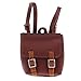 Fenteer Schöne Puppen PU-Ledertasche / Rucksack / Schulrucksack / Schulranzen für 12 Zoll Mädchen Puppen Kleidung Zubehör - Dunkelbraun