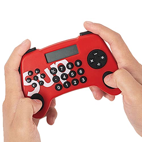 Desktop Calculator, SINLOOG Mini Game Handle Calculator, 8 Digit Display, Cute Small Gamepad Calculator Pocket Size, Standard Function Calculator for Kids, Students, Basic Office, Home (Red)