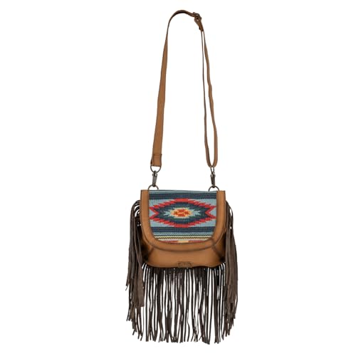 STS Ranchwear Chaynee Valley Serape Collection Saddlebag – Leather Western Style Crossbody Bag (33826), Multi4