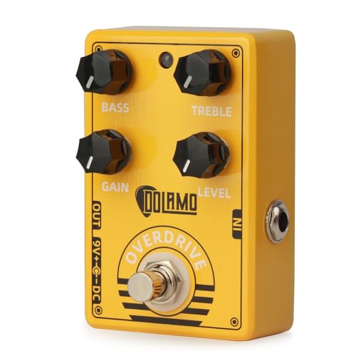 D-8 Overdrive Guitar Effect Pedal with Bass Treble Level Controls True Bypass Design Dynamic Tone for Electric