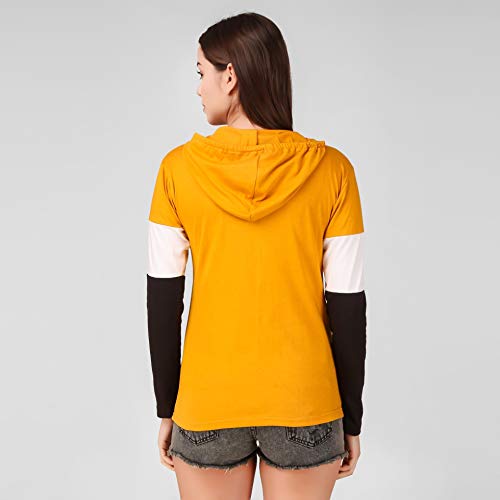 Image of Yes'No Women's Full Sleeve Cotton Hooded T-Shirt