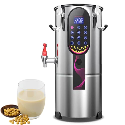 Máquina eléctrica comercial de leche de soja con limpieza automática, mantiene el calor y filtro extraíble para uso en cocina y restaurante