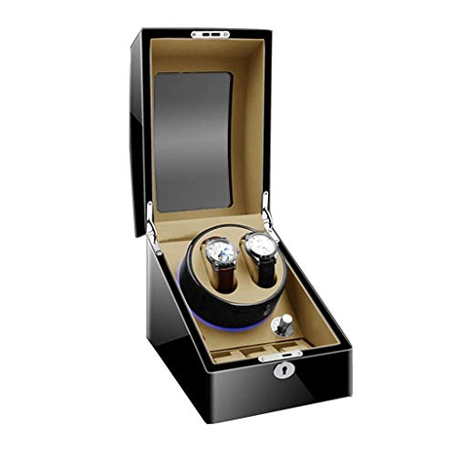 Enrouleur de montre automatique en bois de luxe noir verni pour sublimer vos garde-temps
