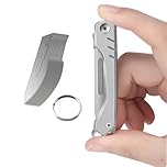 Utility Folding Scalpel, Unpacking Box Opener Cutter, EDC Craft DIY Cutting Hand Pocket Multi Tool Bottle Opener, 10 pcs 24# Replaceable Blades for Professional Wallpaper Precision Cutting(Silvery)
