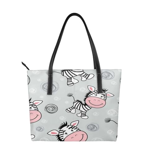 Sac fourre-tout imperméable de luxe contre la pluie, grand sac de travail zèbre léger et chic