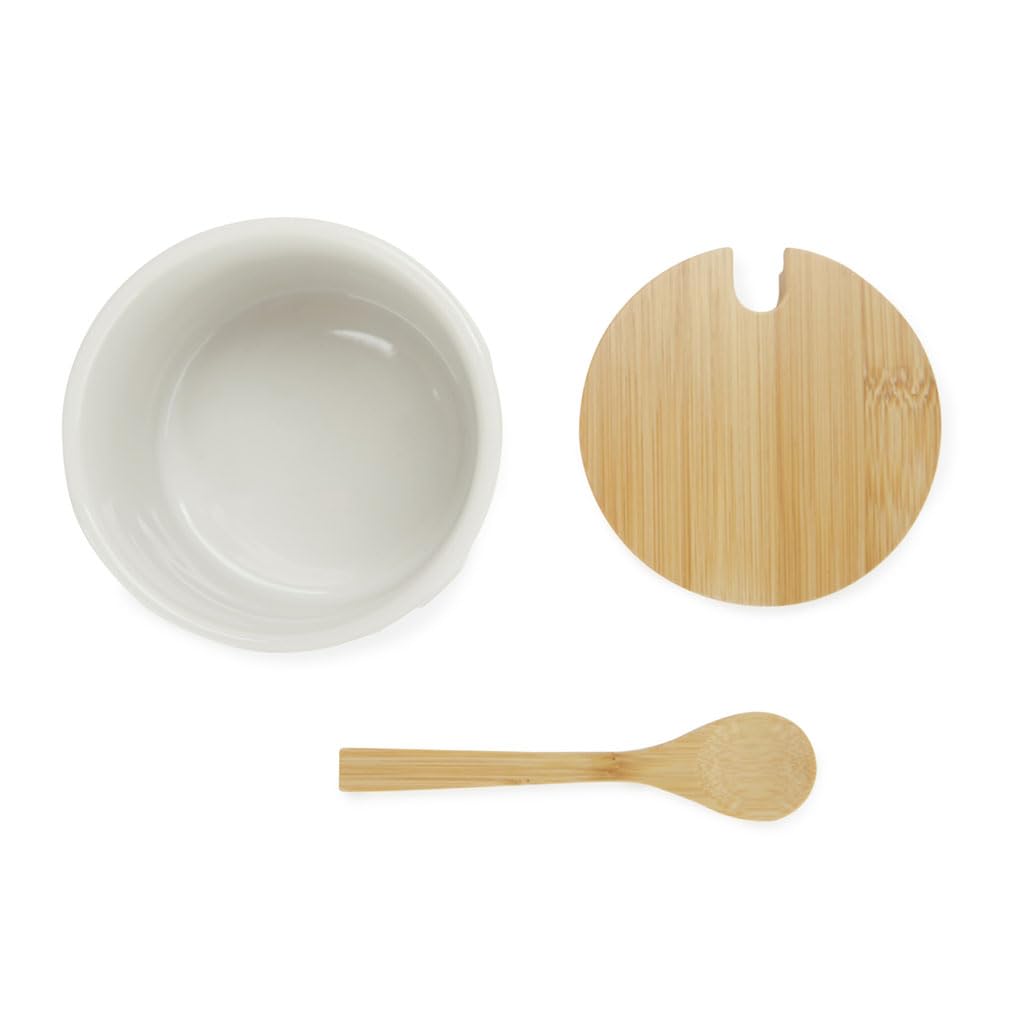 Balvi Zuccheriera Sugar Colore Bianco Contenitore Elegante per conservare Lo Zucchero Ceramica/bambù