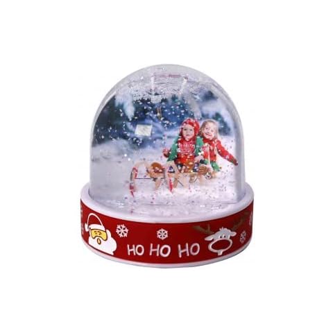 Personalised Glitter Snow Globe with Image Cover
