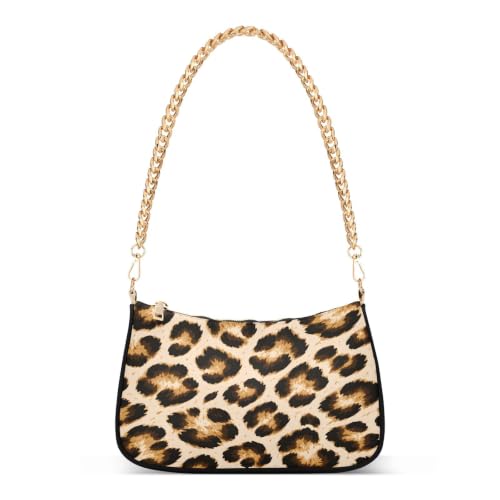 Image of Shoulder Bags for Women Animal Zebra Leopard Cheetah Tiger Print Hobo Tote Handbag Small Clutch Purse with Zipper Closure