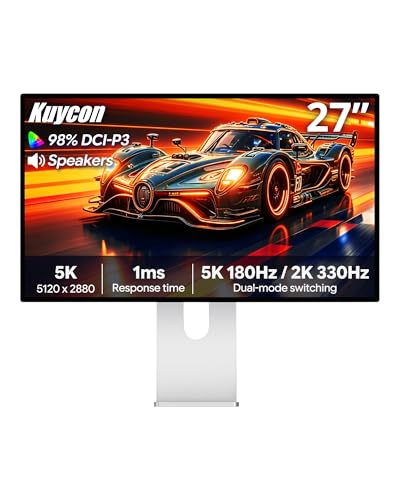 Image of P27Z 27'' 5K Glossy Monitor, Dual Mode Monitor UHD 180Hz / FHD 2K 330Hz, IPS Panel, Built-in Speakers, 10-Bit Color, 99% sRGB, 98% DCI-P3, 218PPI, HDR, 1ms, 1500:1 (Honeycomb - with Stand)