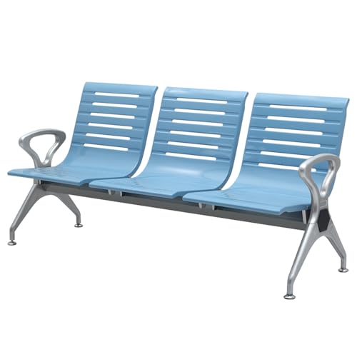 SGKOMN Hospital waiting room chair,3-Seat Waiting Room Bench, Breathable Guest Reception Chairs with Armrests, Lobby Reception Chairs for Airport Hospital