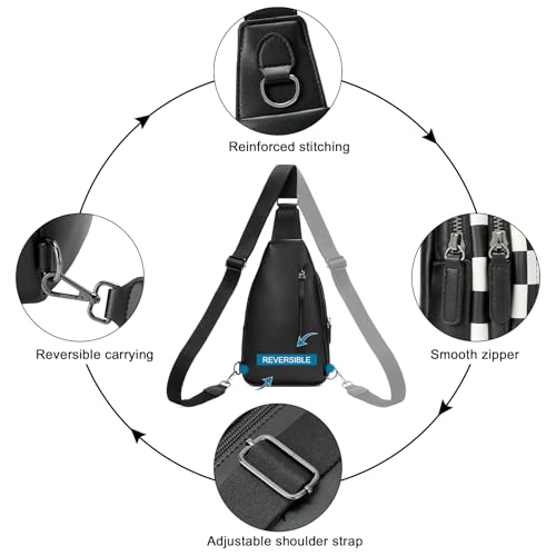 Image of CLUCI Crossbody Bags for Women Men,Leather Sling Bag Cross Body Backpack for Woman Gifts for Women Birthday Unique