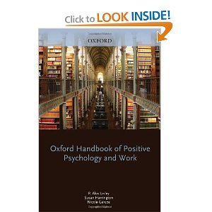 Oxford Handbook of Positive Psychology and Work byGarcea: Garcea ...