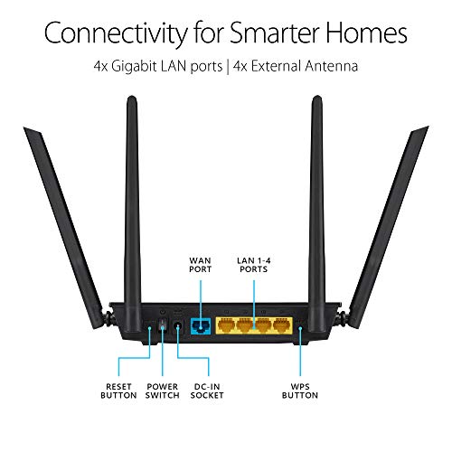 Image of ASUS RT-AC1200 V2 AC1200 Dual Band WiFi Router, Easy 3-Step Setup, 4 LAN Ports, Gaming & Streaming