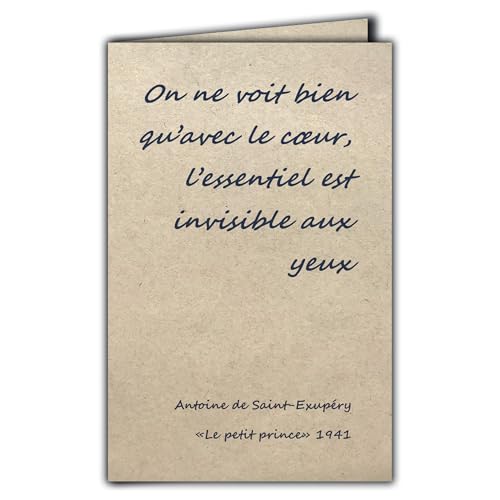 CIT-1016 Carte Citation sur papier naturel avec Enveloppe 