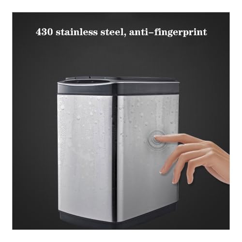 Basurero inteligente 30L con tapa plateado miniatura 4