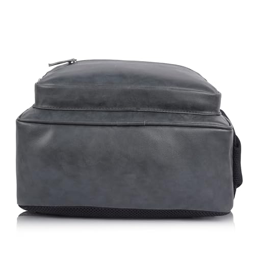 Image of SAULT Vegan Leather Casual 15.6 Inch Laptop Travel Business College Office Backpack for Men & Women