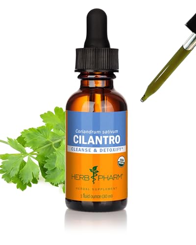 Herb Pharm Certified Organic Cilantro Extract Drops for Cleansing and Detoxification Support 1 Oz