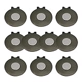 Eshan Magnetic Golf Hat Clips Ball Marker Holder (10 Pack, Black) for Golf Gloves Hats Bags Caps Visor Belt